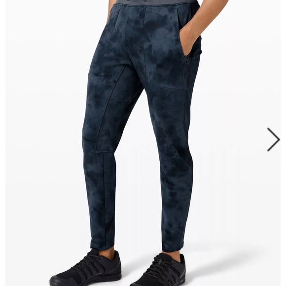 Lululemon LN Size XS Textured Tech Pant Diamond Dye Iron Blue True Navy - Picture 7 of 7